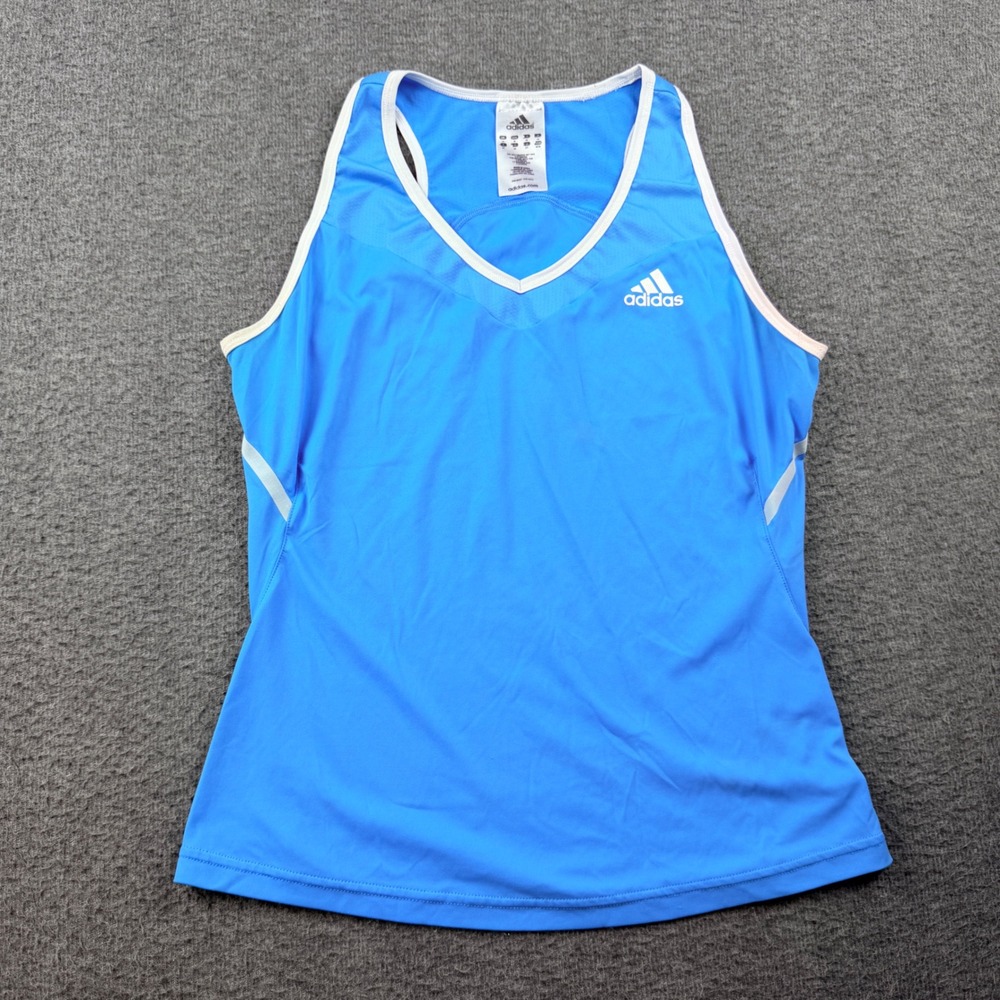 Adidas Formotion Women's M Medium Blue V-Neck Athletic Tank Top